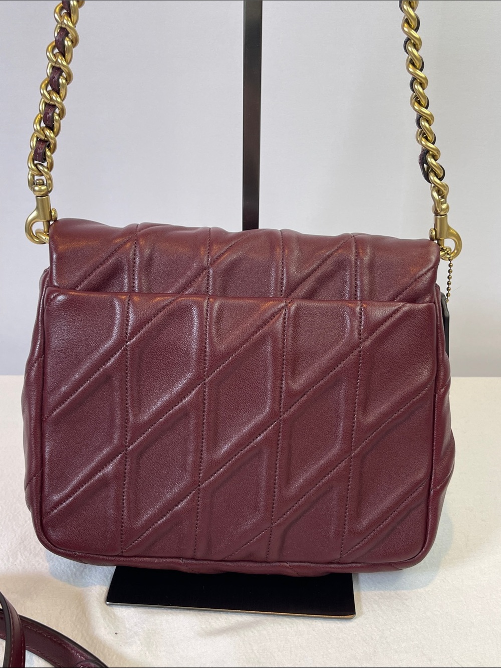 Coach G2481-CW629 Times Square Tabby 17 Quilted Nappa Leather Crossbody Burgundy - Picture 4 of 14